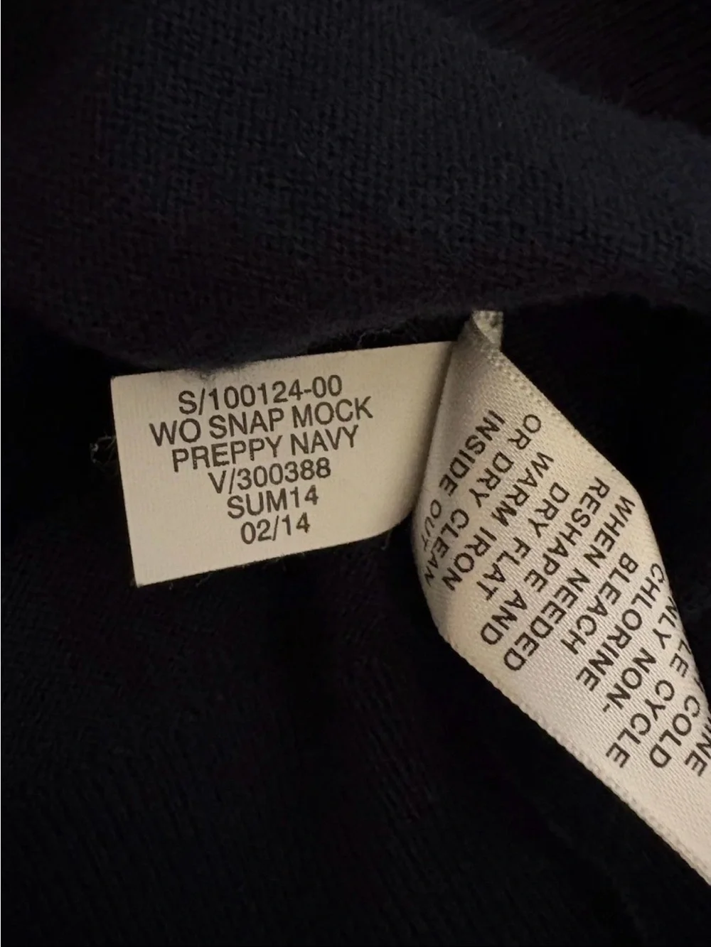 Banana Republic Men's 1/4 Snap Navy Blue Long Sleeve Knit Pullover